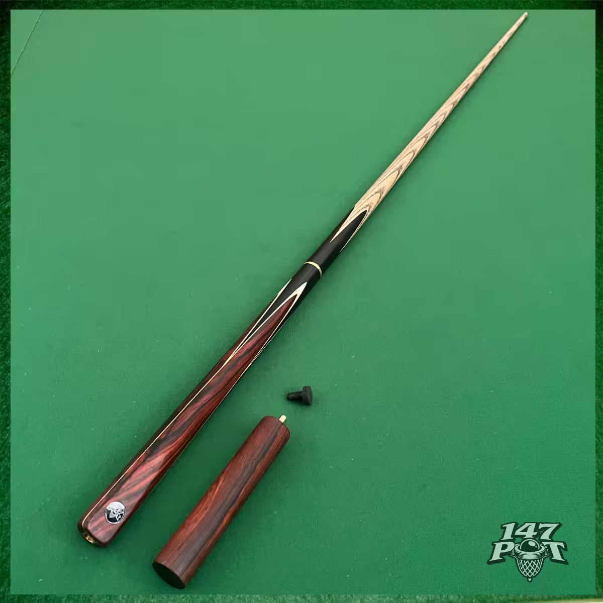 58" ¾ Joint Handmade Ash 9.5mm Tip Snooker/Pool Cue - Rubywood