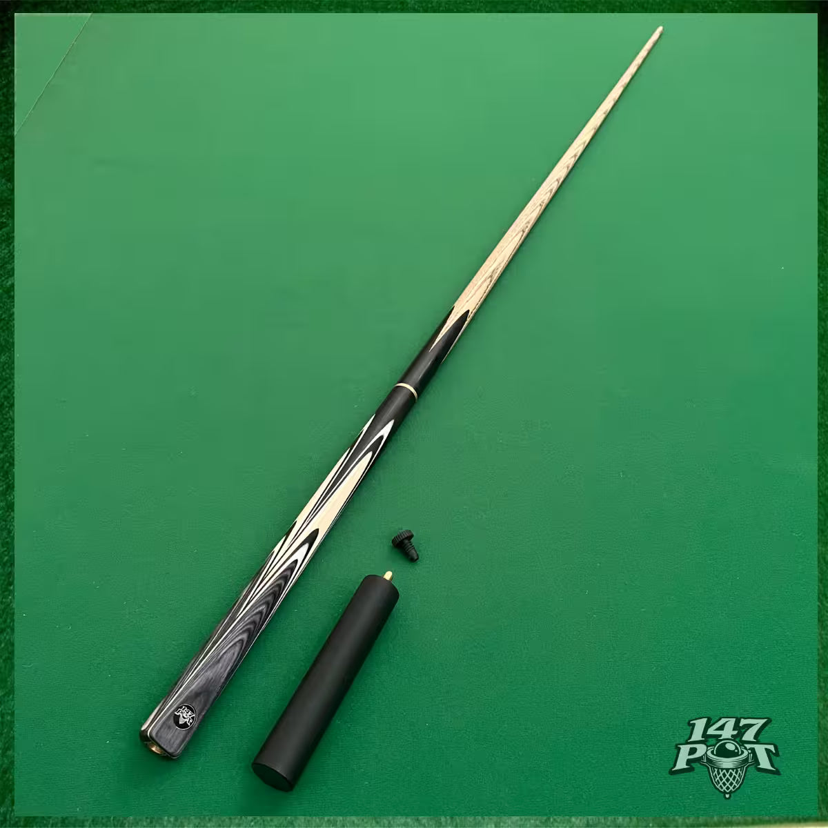 58" ¾ Joint Handmade Ash 9.5mm Tip Snooker/Pool Cue - Shadowcrest