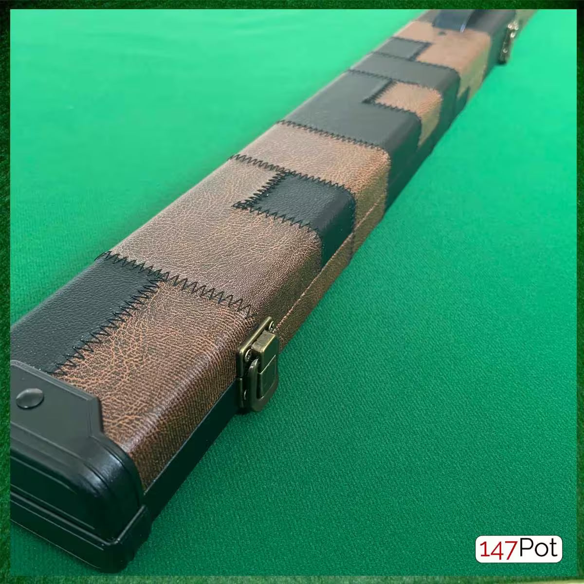 3/4 joint snooker cue case brown and black