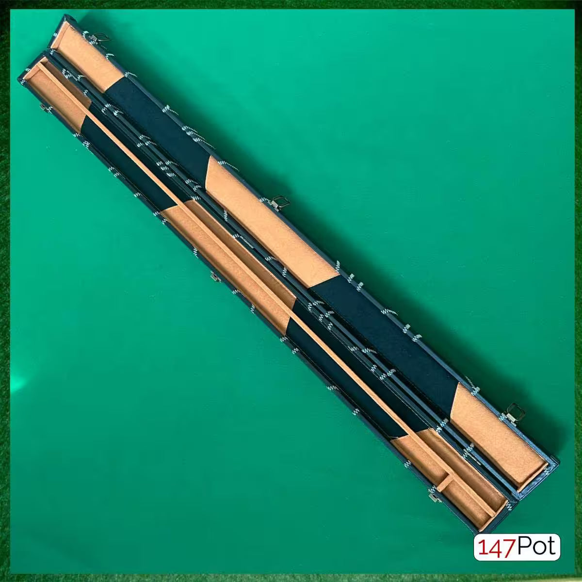 snooker cue case with chalk compartment