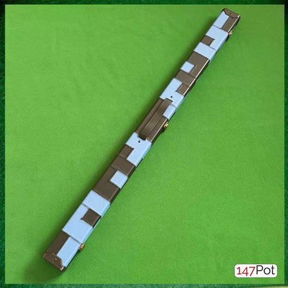 blue black blocked snooker cue case uk