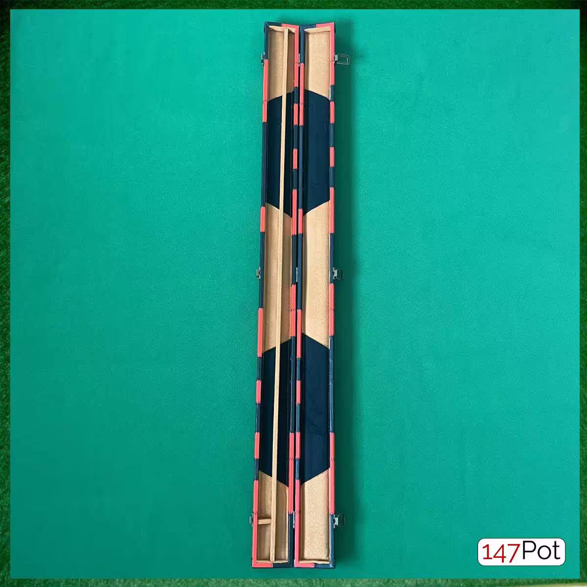 red snooker cue case with chalk compartment uk