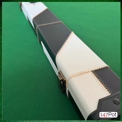147 pot black white snooker cue case 2 piece cue