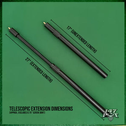 Telescopic Snooker Cue Extension – Adjustable 17” to 27”