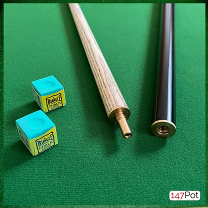 57" 2-Piece Handmade Ash 9.5mm Tip Exotic Splice Snooker Pool Cue - Pathline Series