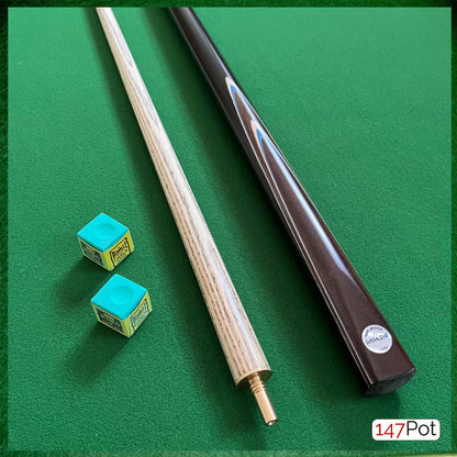 57" 2-Piece Handmade Ash 9.5mm Tip Exotic Splice Snooker Pool Cue - Pathline Series