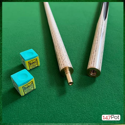 58" 2-Piece Handmade Ash 9.5mm Tip Walnut Splice Snooker Pool Cue - Pathline Series