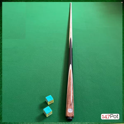58" 2-Piece Handmade Ash 9.5mm Tip Walnut Splice Snooker Pool Cue - Pathline Series