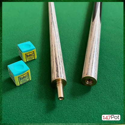58" 2-Piece Handmade Ash 9.5mm Tip Burl Splice Snooker Pool Cue - Pathline Series