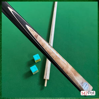 58" 2-Piece Handmade Ash 9.5mm Tip Burl Splice Snooker Pool Cue - Pathline Series