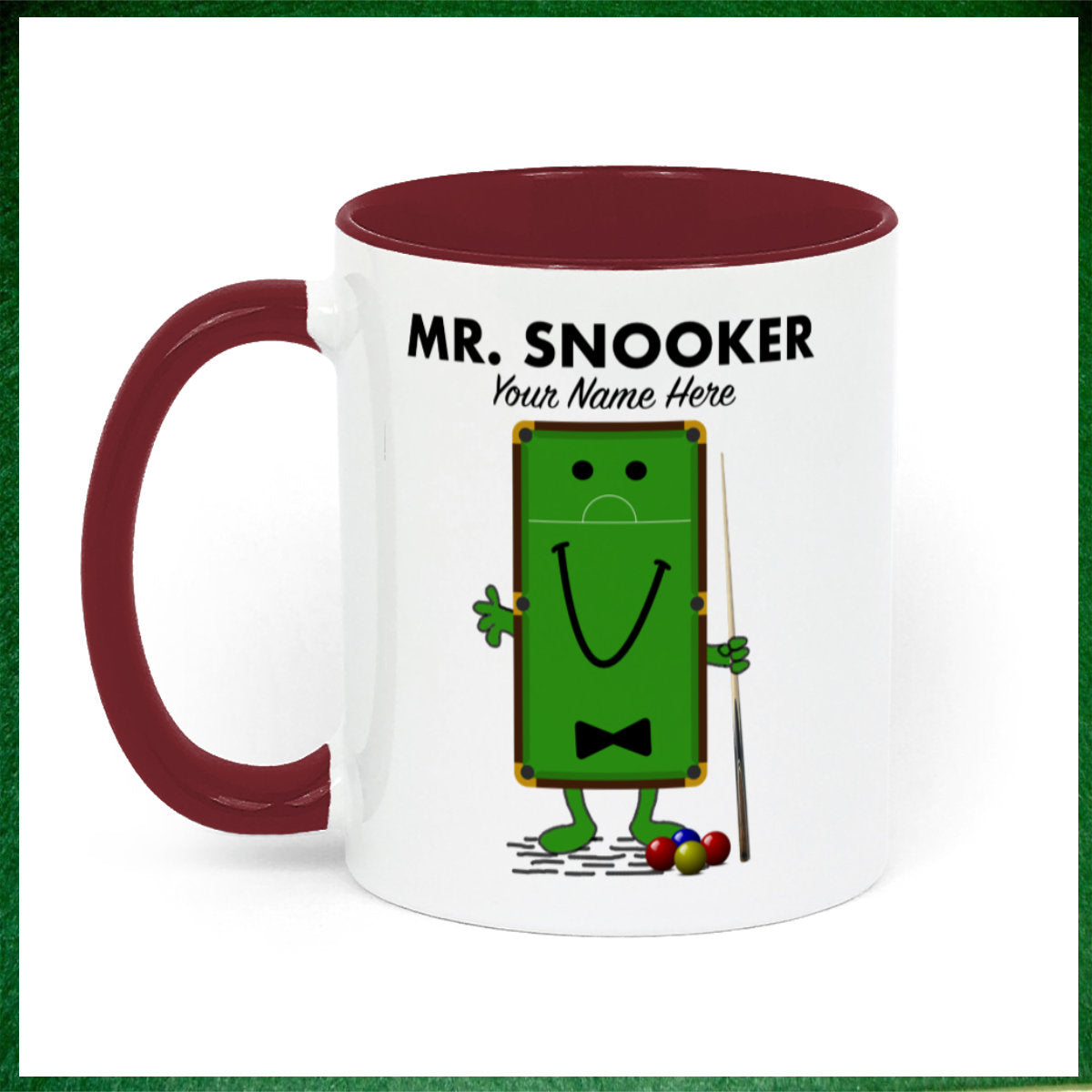 Mr.Snooker Personalised Novelty 11oz Mug || Mug, Coaster & Set Options