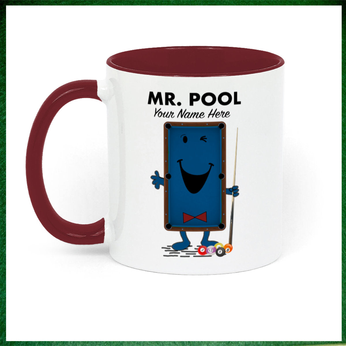 Mr.Pool Personalised Novelty 11oz Mug || Mug, Coaster & Set Options