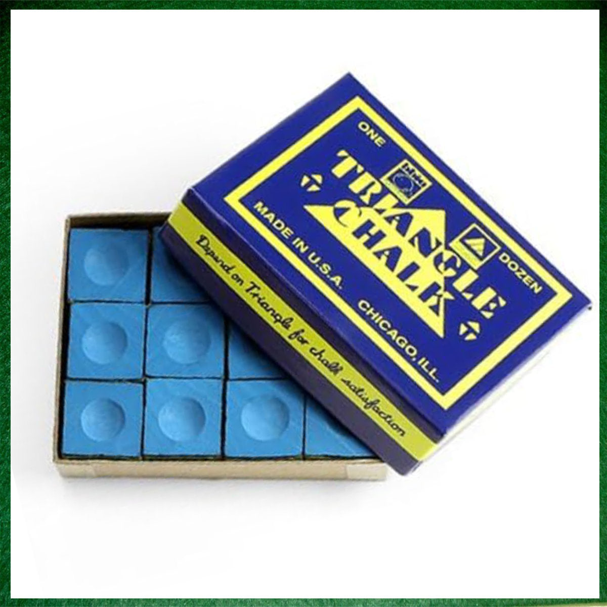 Tweetens Triangle Snooker Pool Billiard Cue Chalk – 1xBlue