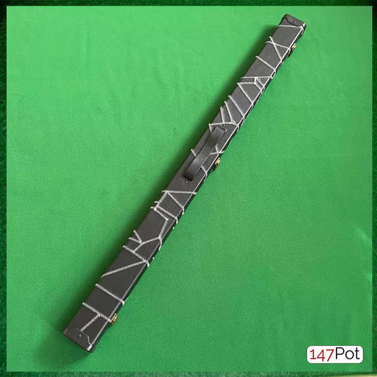 Black & White Laced Patchwork Leatherette 3/4 Length 57" Snooker/Pool Cue Case