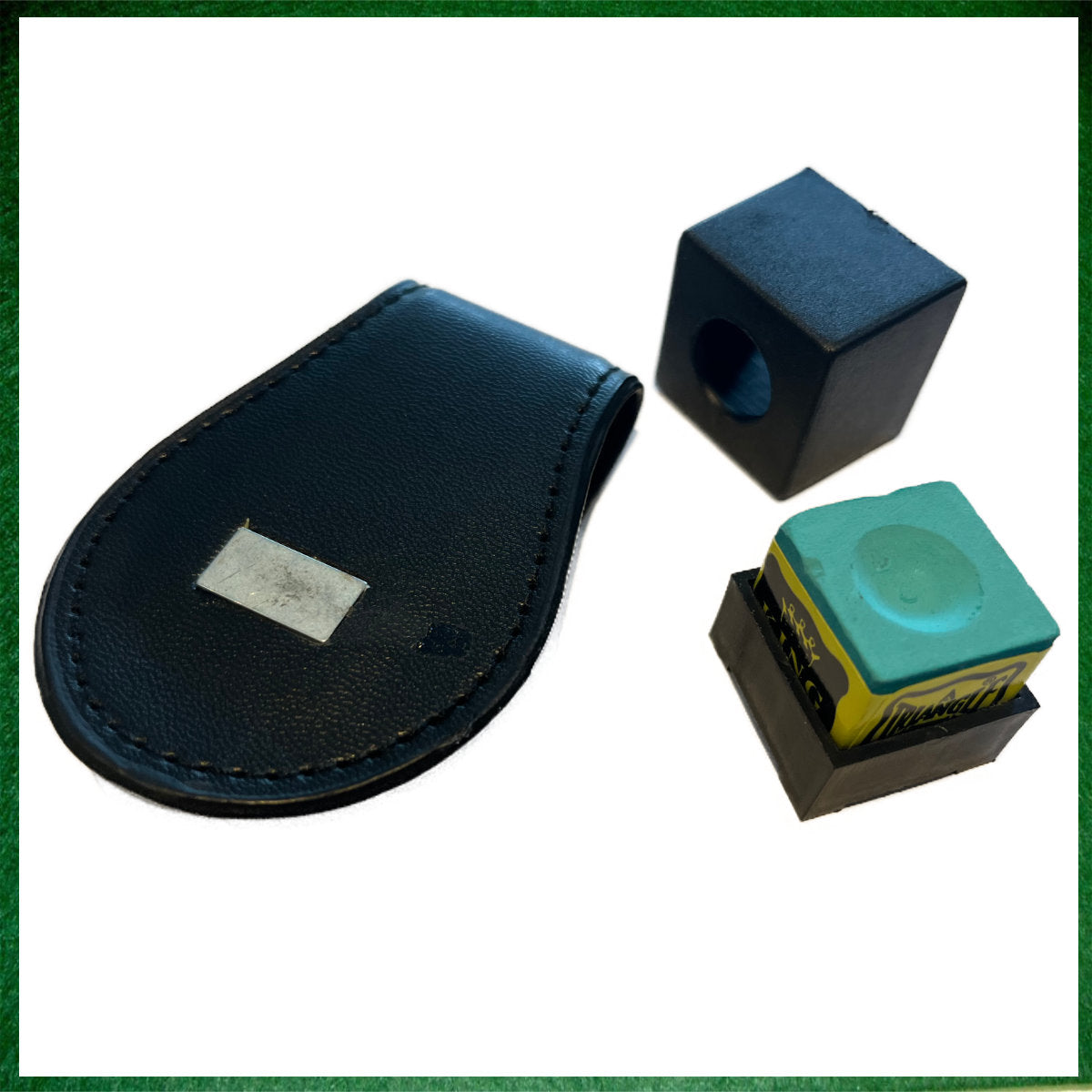 Magnetic Leather Chalk Holder with Flexible Belt Clip