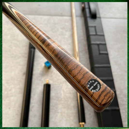 57" Snooker/Pool Cue + Case + Extensions Bundle :: Premium Dark Tan Style