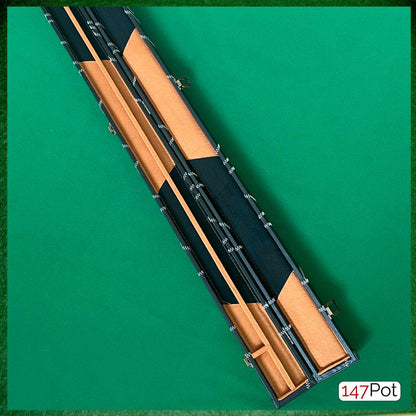 Black & White Laced Patchwork Leatherette 3/4 Length 57/58" Snooker/Pool Cue Case