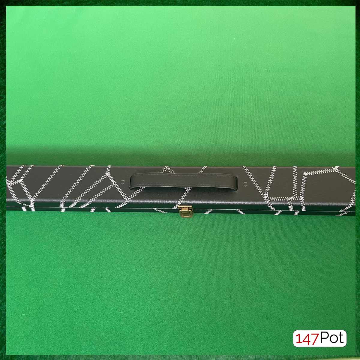 Black & White Laced Patchwork Leatherette 3/4 Length 57/58" Snooker/Pool Cue Case
