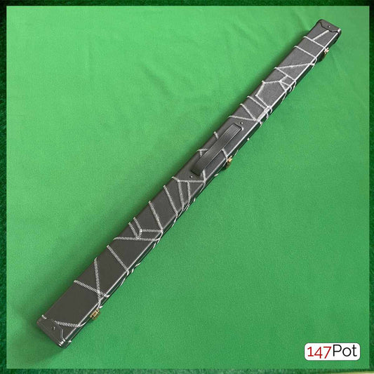 Black & White Laced Patchwork Leatherette 3/4 Length 57/58" Snooker/Pool Cue Case