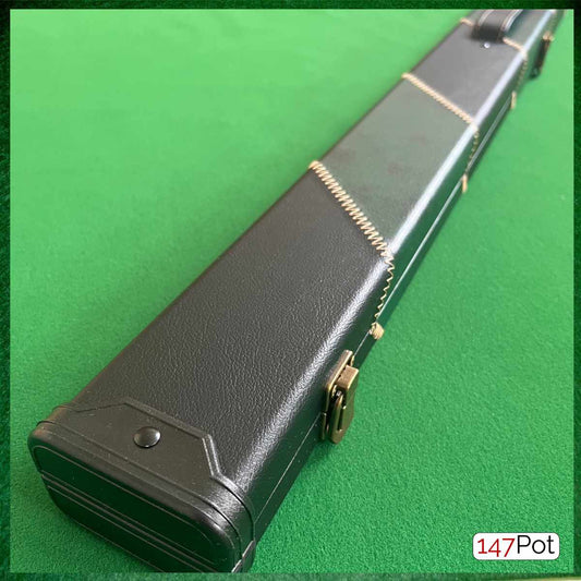 Green & Black Angled Patchwork Leatherette 3/4 Length 57/58" Snooker/Pool Cue Case