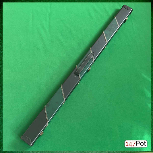 Green & Black Angled Patchwork Leatherette 3/4 Length 57/58" Snooker/Pool Cue Case