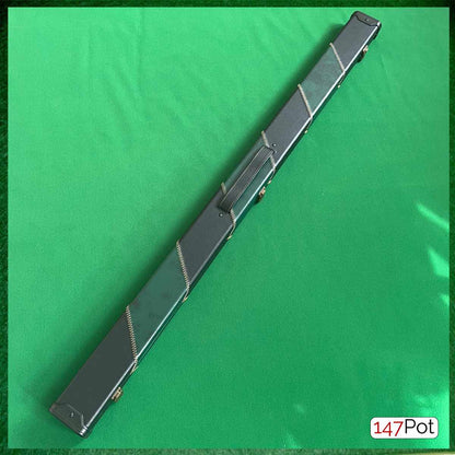 Green & Black Angled Patchwork Leatherette 3/4 Length 57/58" Snooker/Pool Cue Case