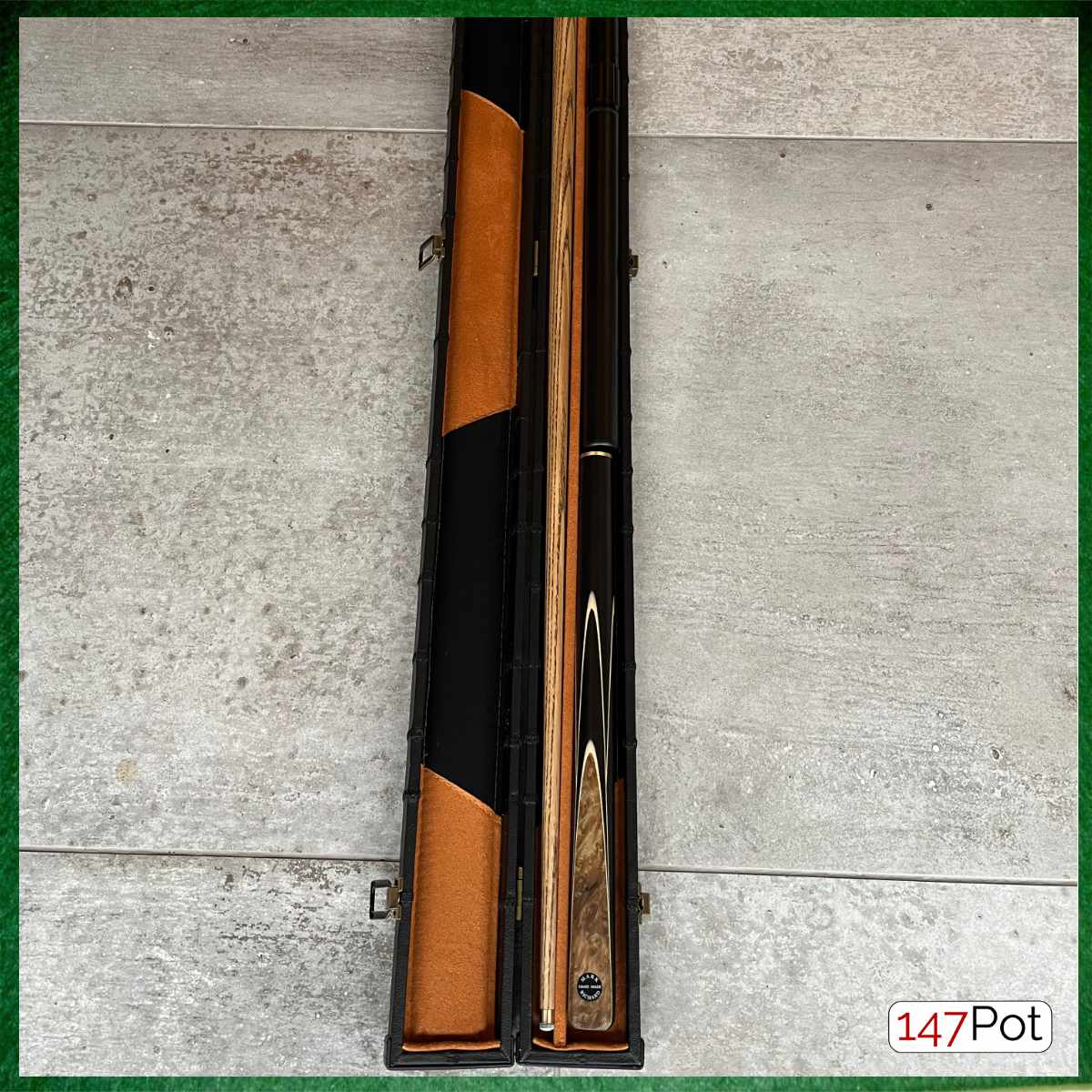 57" Snooker/Pool 3/4 Jointed Ash Brass Ferrule Cue + Case + Extensions Bundle Burl Spliced - 147Pot - UK - Fast UK Delivery