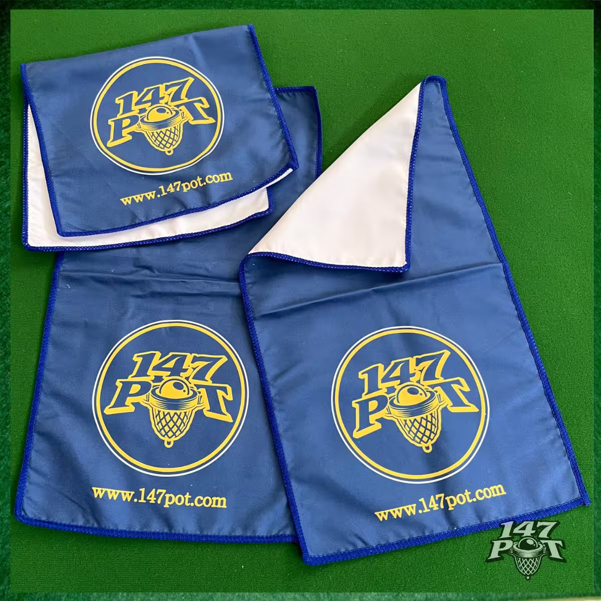 147Pot Microfibre Suede Cue Towel – 45x25cm - 1xBlue
