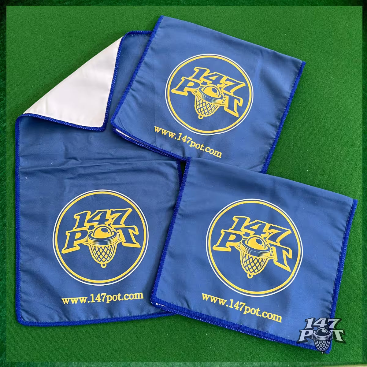 147Pot Microfibre Suede Cue Towel – 45x25cm - 1xBlue