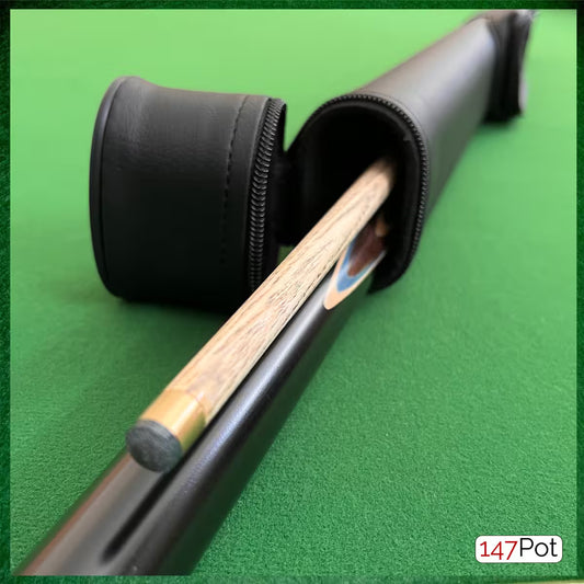 57 Inch 2-Piece Ash Snooker Cue - 9.5mm Tip - Hard Case