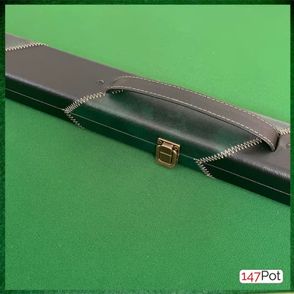 58 Inch Snooker/Pool 3/4 Jointed Ash Cue - 9.5mm Tip - Hard Case - 2x Extensions Bundle :: Emerald Green Arrows