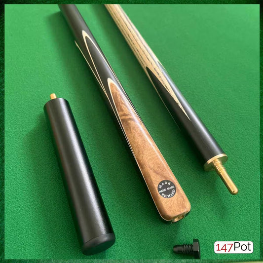 57" Burl Spliced 3/4 Jointed 9.5mm Elk Master Tip Snooker Cue