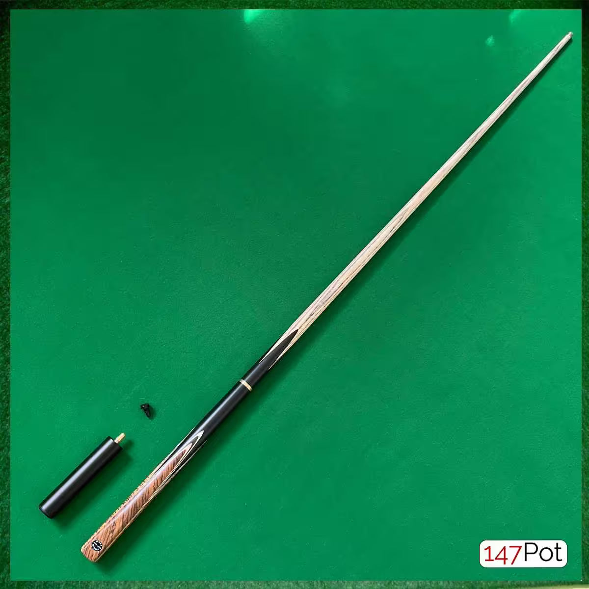 57" Zebreano Dark Tan 3/4 Jointed Snooker/Pool Cue