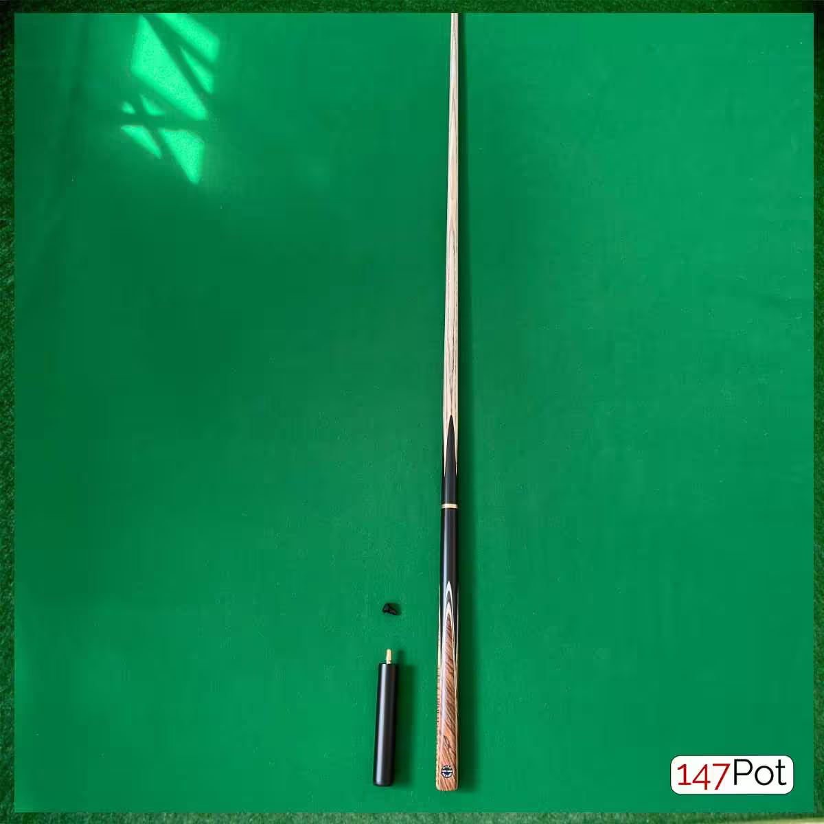 57" Zebreano Dark Tan 3/4 Jointed Snooker/Pool Cue