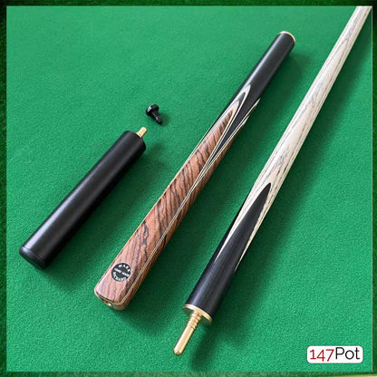 57" Zebreano Dark Tan 3/4 Jointed Snooker/Pool Cue