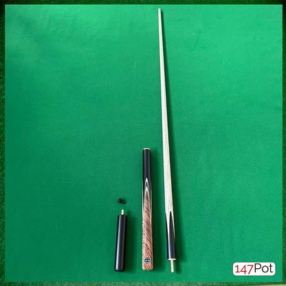 57" Zebreano Dark Tan 3/4 Jointed Snooker/Pool Cue