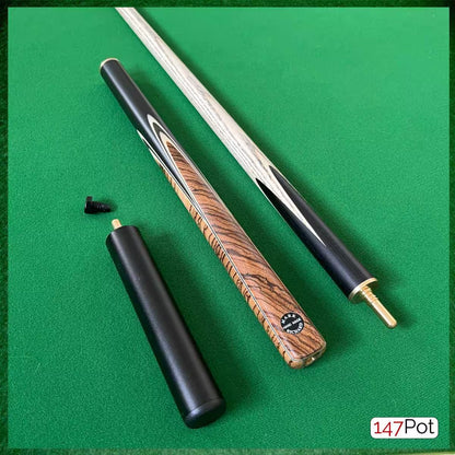 57" Zebreano Dark Tan 3/4 Jointed Snooker/Pool Cue