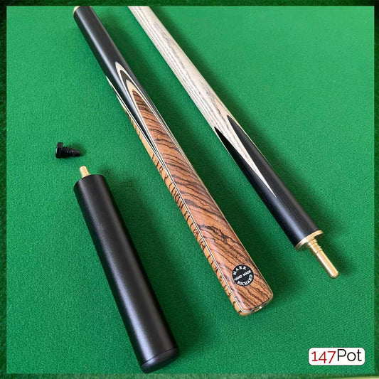57" Zebreano Dark Tan 3/4 Jointed Snooker/Pool Cue