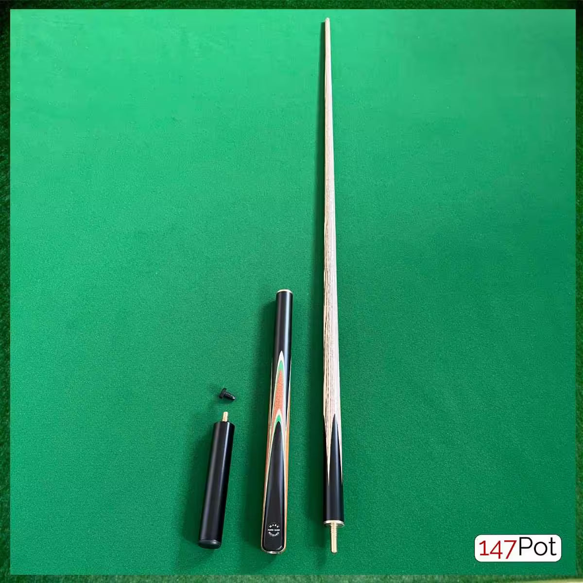58" Emerald Green Arrows 3/4 Joint Elk Master 9.5mm Tip Snooker/Pool Cue