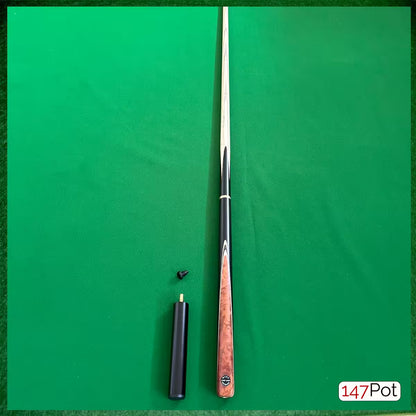58" Burl Chestnut Inlay 3/4 Joint Elk Master 9.5mm Tip Snooker/Pool Cue