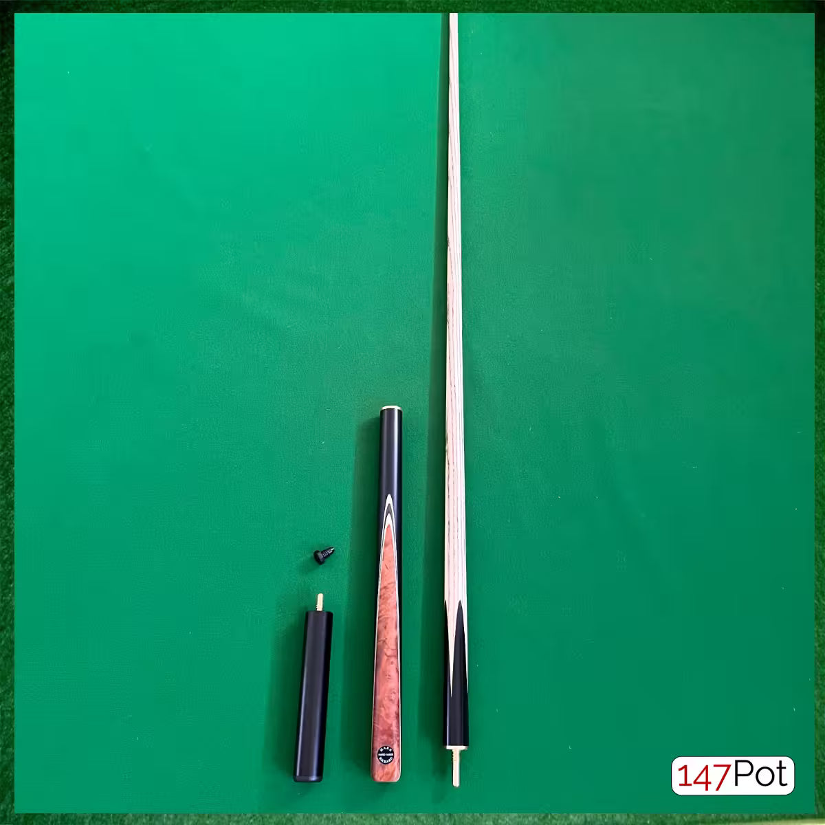 58" Burl Chestnut Inlay 3/4 Joint Elk Master 9.5mm Tip Snooker/Pool Cue