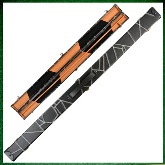 Black & White Laced Patchwork Leatherette 3/4 Length 57" Snooker/Pool Cue Case