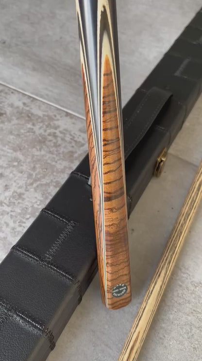 57" Snooker/Pool Cue + Case + Extensions Bundle :: Premium Dark Tan Style